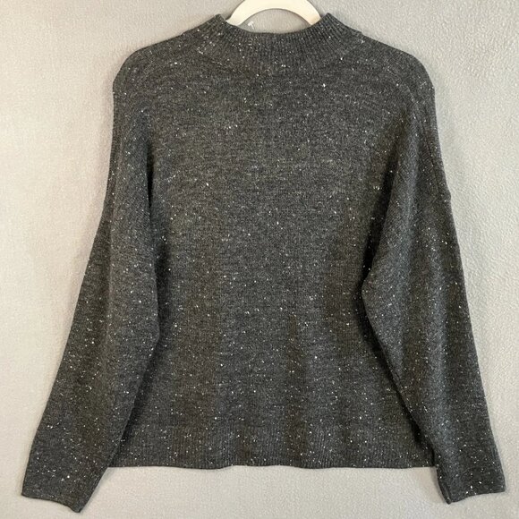 Madewell Women's XL Speckled Wool Blend Long Sleeve Sweater - Picture 2 of 8